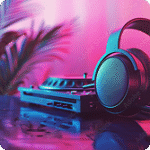 Person listening to music